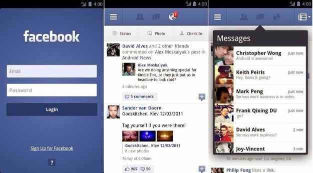 Facebook App features